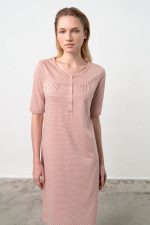 Vamp Νυχτικό με Πρακτικά Κουμπάκια Κοντομάνικο 18109 Lamoda.gr