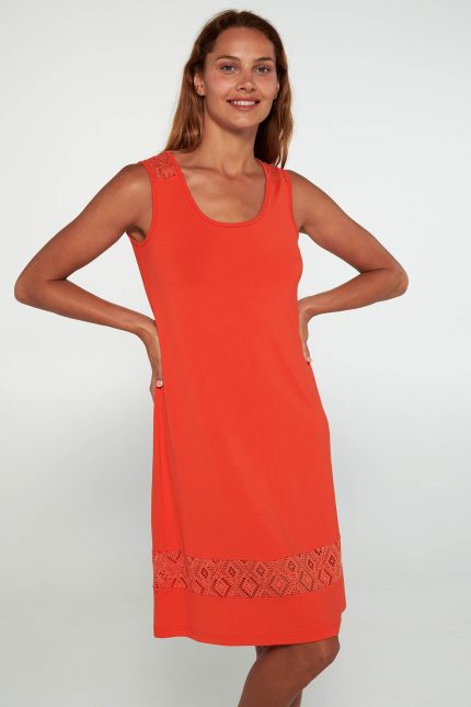 Vamp Καλοκαιρινό Μονόχρωμο Φόρεμα Viscose 20515 Lamoda.gr