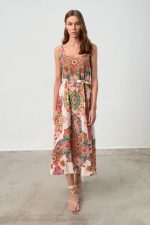 Vamp Γυναικείο Εμπριμέ Μακρύ Φόρεμα Viscose 18468 Lamoda.gr