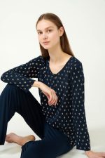 Vamp Γυναικεία Πιτζάμα Χειμερινή Micromodal 21011 Lamoda.gr