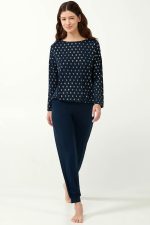 Vamp Γυναικεία Πιτζάμα Χειμερινή Micromodal 21013 Lamoda.gr