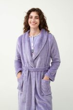 Vamp Μακριά Χειμερινή Ρόμπα Fleece 21332 Lamoda.gr