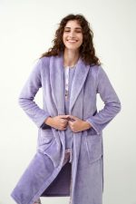 Vamp Μακριά Χειμερινή Ρόμπα Fleece 21332 Lamoda.gr