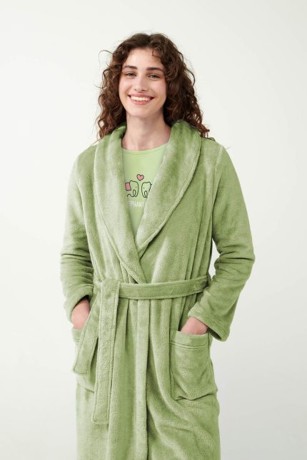 Vamp Μακριά Χειμερινή Ρόμπα Fleece 21332 Lamoda.gr