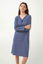 Vamp Εμπριμέ Βαμβακερό Νυχτικό 21405 Lamoda.gr