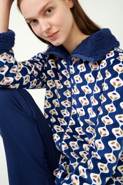 Vamp Χειμερινή Ρόμπα Fleece με Φερμουάρ 21410 Lamoda.gr