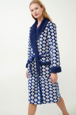 Vamp Μακριά Γυναικεία Σταυρωτή Fleece Ρόμπα 21412 Lamoda.gr