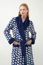 Vamp Μακριά Γυναικεία Σταυρωτή Fleece Ρόμπα 21412 Lamoda.gr