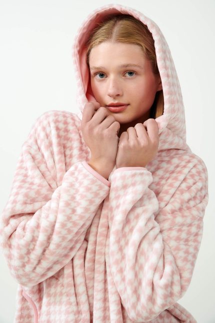 Vamp Χειμερινή Ρόμπα Fleece με Κουκούλα 21423 Lamoda.gr