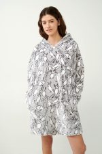 Vamp Χειμερινή Ρόμπα Fleece με Κουκούλα 21463 Lamoda.gr