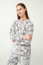 Vamp Γυναικεία Χειμερινή Πυτζάμα Fleece 21464 Lamoda.gr