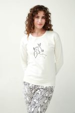 Vamp Γυναικεία Νεανική Πυτζάμα με Λαγουδάκια Fleece 21465 Lamoda.gr