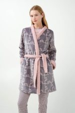 Vamp Γυναικεία Σταυρωτή Fleece Ρόμπα 21482 Lamoda.gr