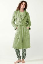 Vamp Μακριά Χειμερινή Ρόμπα Fleece 21332 Lamoda.gr