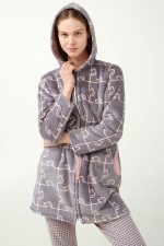 Vamp Γυναικεία Ρόμπα Fleece με Φερμουάρ 21481 Lamoda.gr
