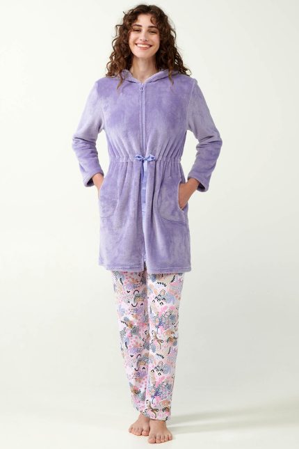 Vamp Γυναικεία Ρόμπα Fleece με Φερμουάρ 21330 Lamoda.gr