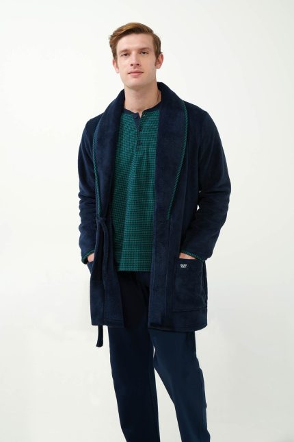 Vamp Ανδρική Σταυρωτή Fleece Ρόμπα 21608 Lamoda.gr
