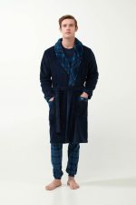 Vamp Ανδρική Μακριά Ρόμπα Χειμερινή Fleece 21629 Lamoda.gr