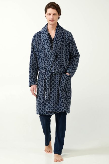 Vamp Ανδρική Μακριά Ρόμπα Χειμερινή Fleece 21698 Lamoda.gr