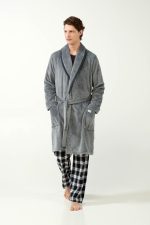Μακριά Σταυρωτή Fleece Ρόμπα Vamp 21707