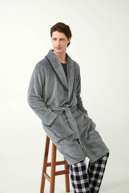 Μακριά Σταυρωτή Fleece Ρόμπα Vamp 21707
