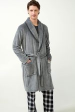 Μακριά Σταυρωτή Fleece Ρόμπα Vamp 21707