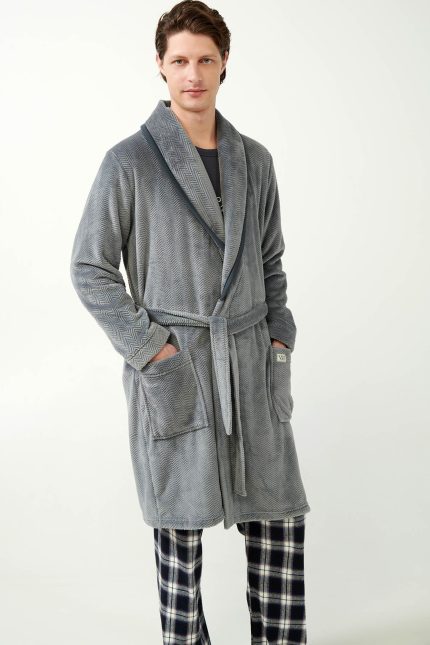 Μακριά Σταυρωτή Fleece Ρόμπα Vamp 21707