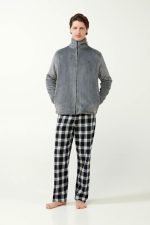Vamp Ανδρική Ζακέτα Ρόμπα Χειμερινή Fleece 21706 Lamoda.gr
