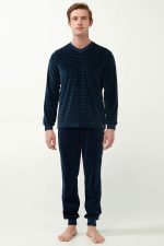 Vamp Ανδρική Χειμερινή Πιτζάμα Homewear Βελουτέ 21710 Lamoda.gr