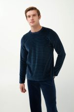 Vamp Ανδρική Χειμερινή Πιτζάμα Homewear Βελουτέ 21711 Lamoda.gr