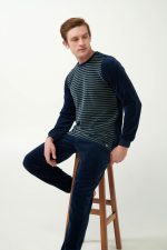 Vamp Ανδρική Χειμερινή Πιτζάμα Homewear Βελουτέ 21714 Lamoda.gr