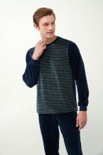 Vamp Ανδρική Χειμερινή Πιτζάμα Homewear Βελουτέ 21714 Lamoda.gr