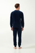 Vamp Ανδρική Χειμερινή Πιτζάμα Homewear Βελουτέ 21714 Lamoda.gr