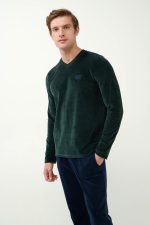 Vamp Ανδρική Χειμερινή Πιτζάμα Homewear Βελουτέ 21715 Lamoda.gr