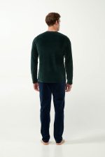 Vamp Ανδρική Χειμερινή Πιτζάμα Homewear Βελουτέ 21715 Lamoda.gr