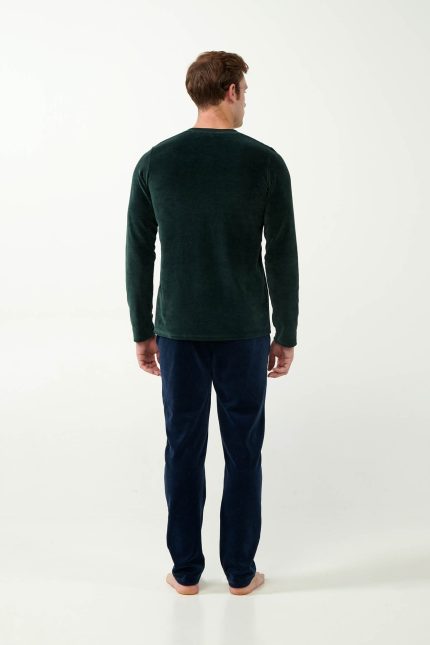 Vamp Ανδρική Χειμερινή Πιτζάμα Homewear Βελουτέ 21715 Lamoda.gr