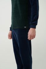 Vamp Ανδρική Χειμερινή Πιτζάμα Homewear Βελουτέ 21716 Lamoda.gr