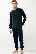 Vamp Ανδρική Χειμερινή Πιτζάμα Homewear Βελουτέ 21716 Lamoda.gr