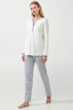Vamp Γυναικεία Χειμερινή Πυτζάμα με Κουμπάκια 21450 Lamoda.gr