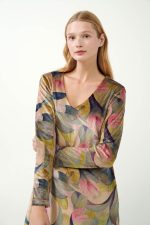 Vamp Μακρύ Floral Φόρεμα Βελουτέ 21135 Lamoda.gr
