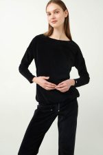 Vamp Γυναικεία Βελουτέ Φόρμα Μονόχρωμη 21139 Lamoda.gr