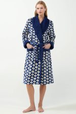 Vamp Μακριά Γυναικεία Σταυρωτή Fleece Ρόμπα 21412 Lamoda.gr