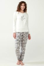Vamp Γυναικεία Νεανική Πυτζάμα με Λαγουδάκια Fleece 21465 Lamoda.gr