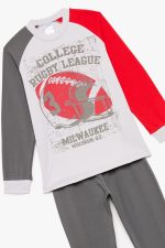 Pretty Baby Βαμβακερή Παιδική Πυτζάμα Rugby League 63885 Lamoda.gr