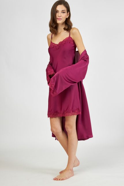 Harmony Μονόχρωμη Σταυρωτή Ρόμπα Satin 34-607516 Lamoda.gr
