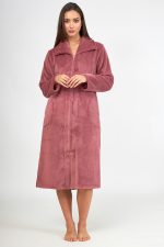 Harmony Μακριά Ρόμπα Fleece με Φερμουάρ 34-407706 Lamoda.gr