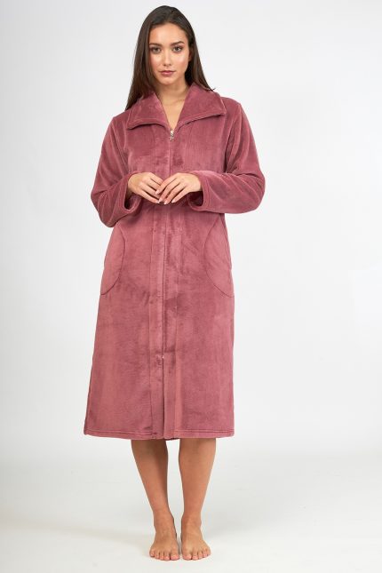 Harmony Μακριά Ρόμπα Fleece με Φερμουάρ 34-407706 Lamoda.gr
