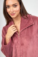 Harmony Μακριά Ρόμπα Fleece με Φερμουάρ 34-407706 Lamoda.gr
