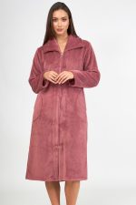 Harmony Μακριά Ρόμπα Fleece με Φερμουάρ 34-407706 Lamoda.gr