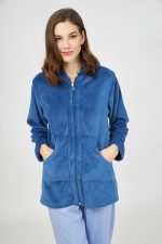 Harmony Μονόχρωμη ζακέτα Fleece με Φερμουάρ 34-407709 Lamoda.gr